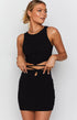 Slim-Fit Lace-Up Wrap-Chest Waistcoat Dress Sexy Package Hip Suit Skirt - ROUTINE FASHION